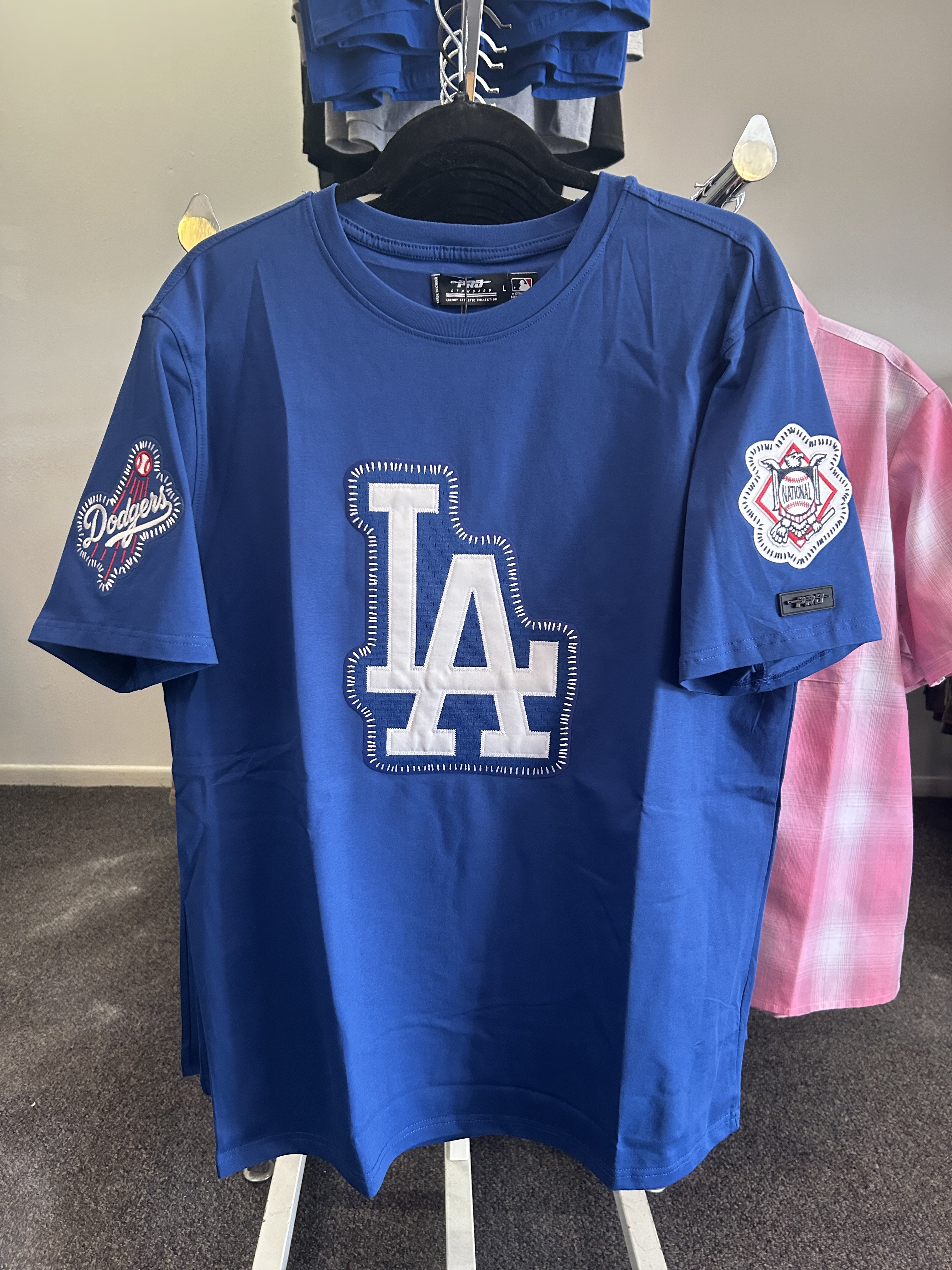 LA Dodgers T Shirt - Blue (Large Logo)
