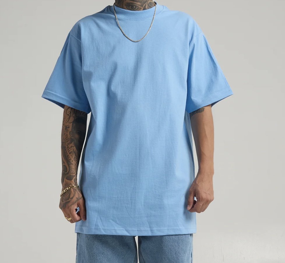 Shaka Wear Heavyweight T Shirt - Sky Blue