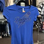 LA Dodgers Rhinestone T Shirt - Blue