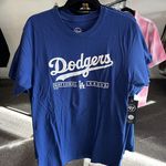 LA Dodgers T Shirt - Blue (Script Logo)