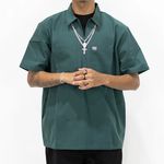 FB County Checker Zip Shirt - Green