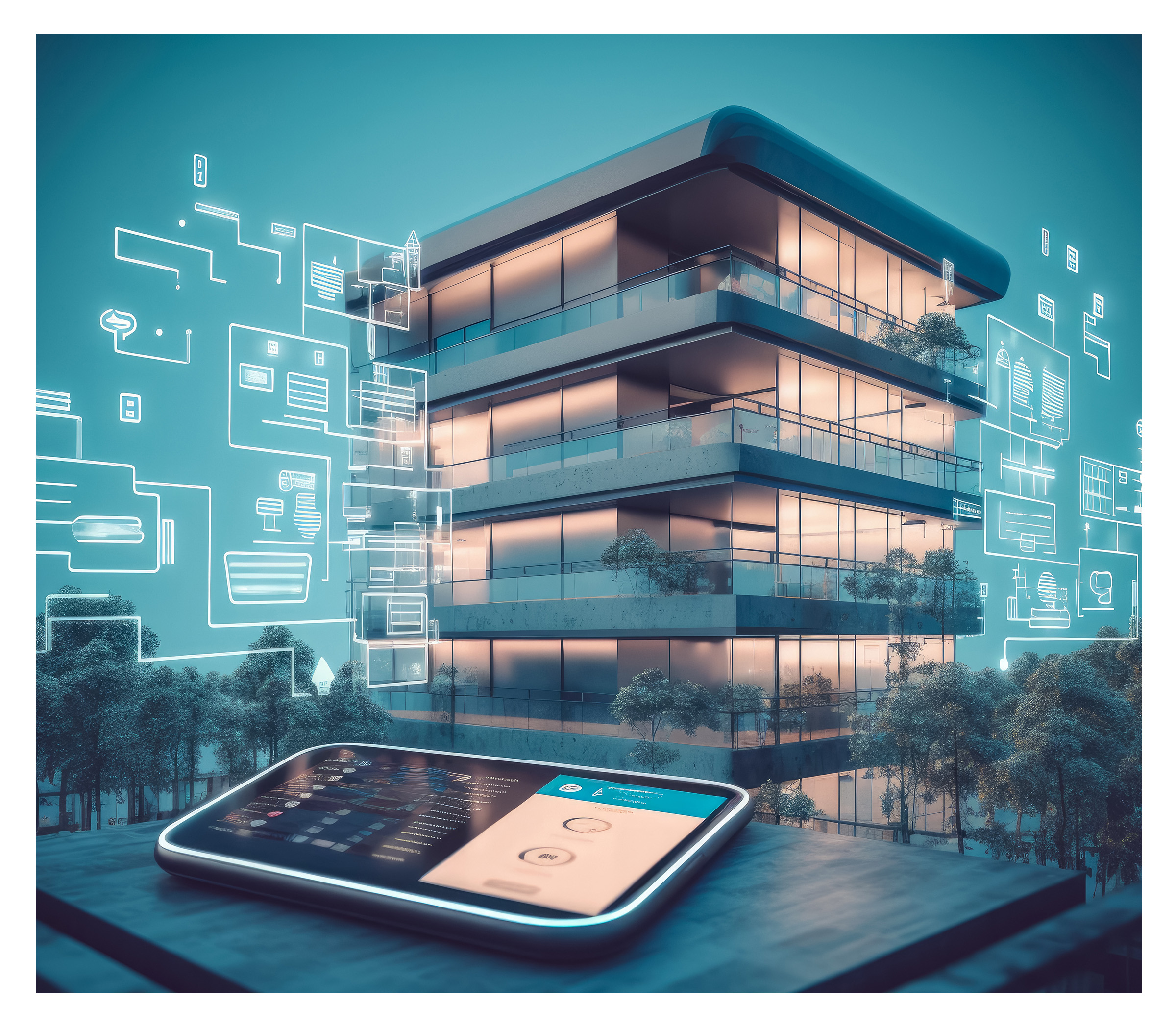 Our Vision, an efficient building with app monitoring