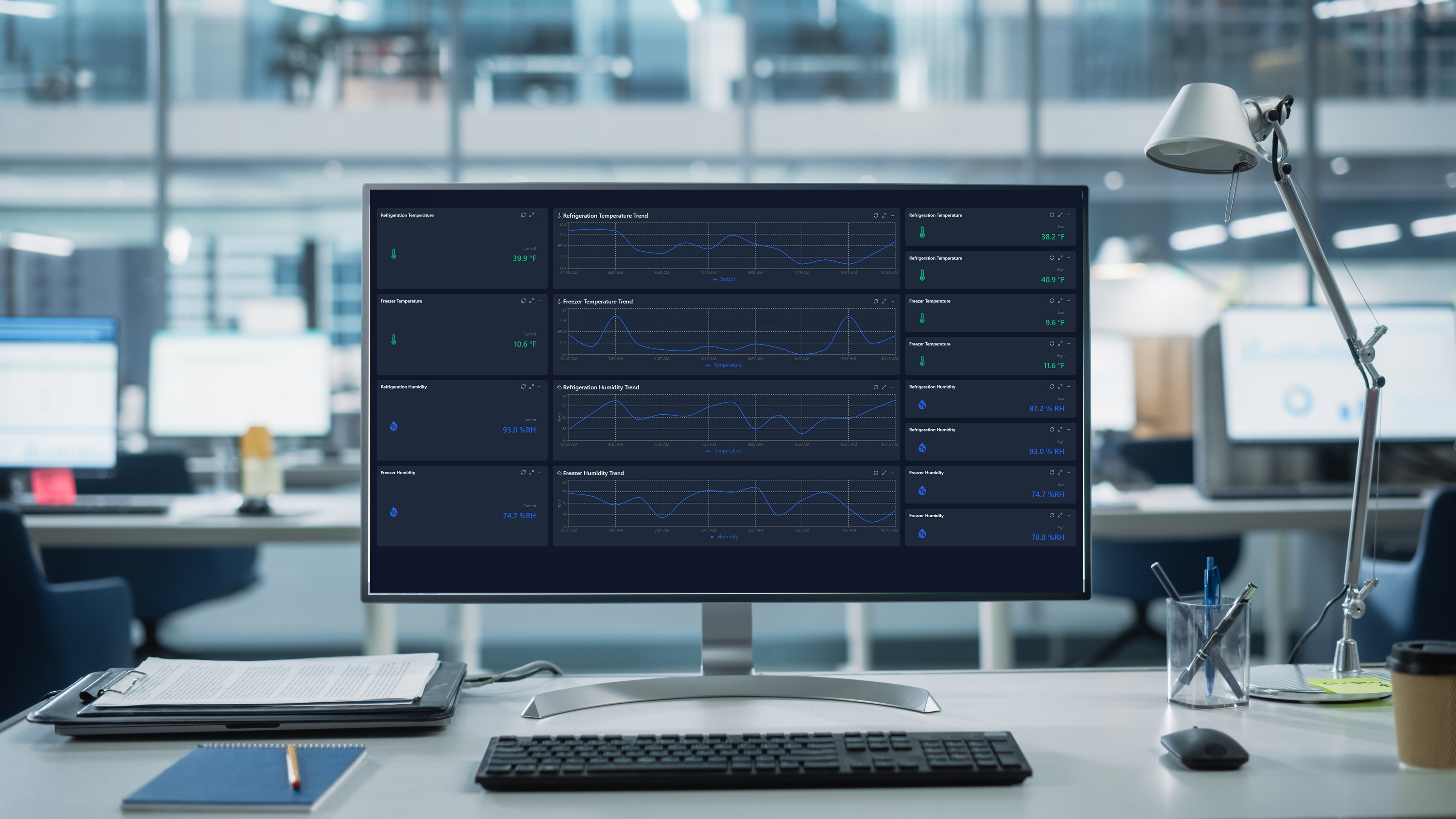 Turn-Key IoT Solutions, photo of an app with a laptop in background